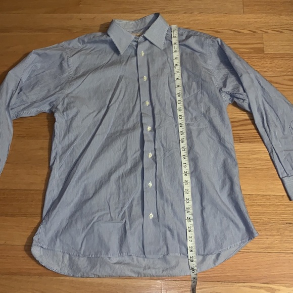 Gitman Gold Mens Striped Button Down Shirt 16 - Picture 4 of 7